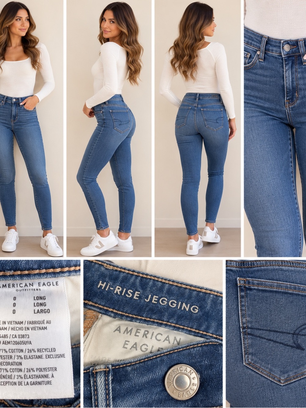 American Eagle Outfitters Hi-Rise Jegging - Blue